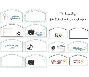 Stickserie ITH - Umschlag Tickets und Konzertkarten